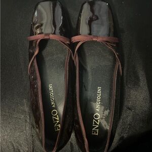Enzo Angiolini Burgundy Ballet Flats